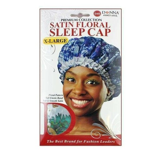 Satin Floral Sleep Cap #11023 Assorted Color (You will receive any color)