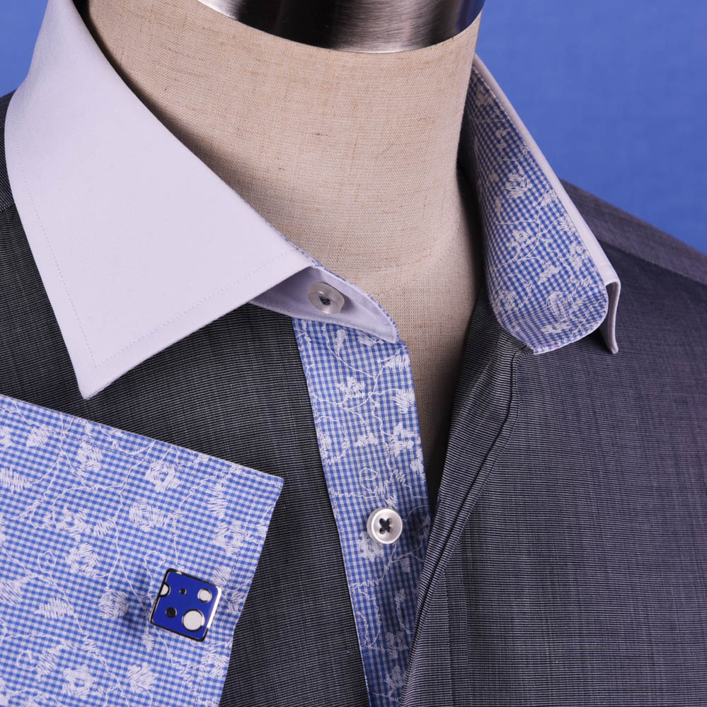 mens shirts with patterned cuffs