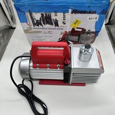 15800 VacuMaster Economy Vacuum Pump - 2-Stage, 8 CFM, CHROME,Red. Case Blemish.