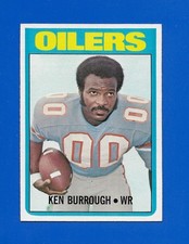 1972 Topps Football #26 Ken Burrough ROOKIE card Houston Oilers Centered NRMT. rookie card picture