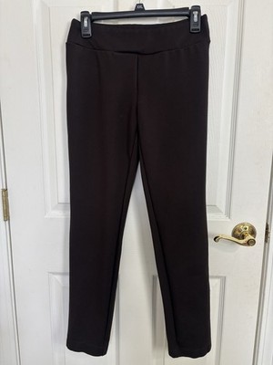 Insight Brown Stretch Ponte Slim Pants Size 2 Pull On Trouser Office