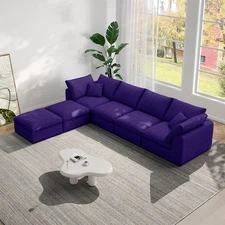 U-Shaped Sectional Couch Combination Sofa 137.8" Modern Contemporary Extra Large