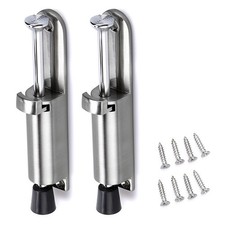 Kickdown Door Stops, Stainless Steel Easy Step Door Stopper, Spring Loaded