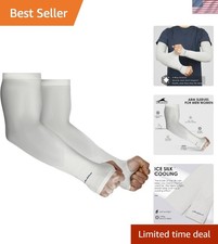 Ergonomic Sun Protection Arm Compression Sleeves with Thumb Holes for Outdoors