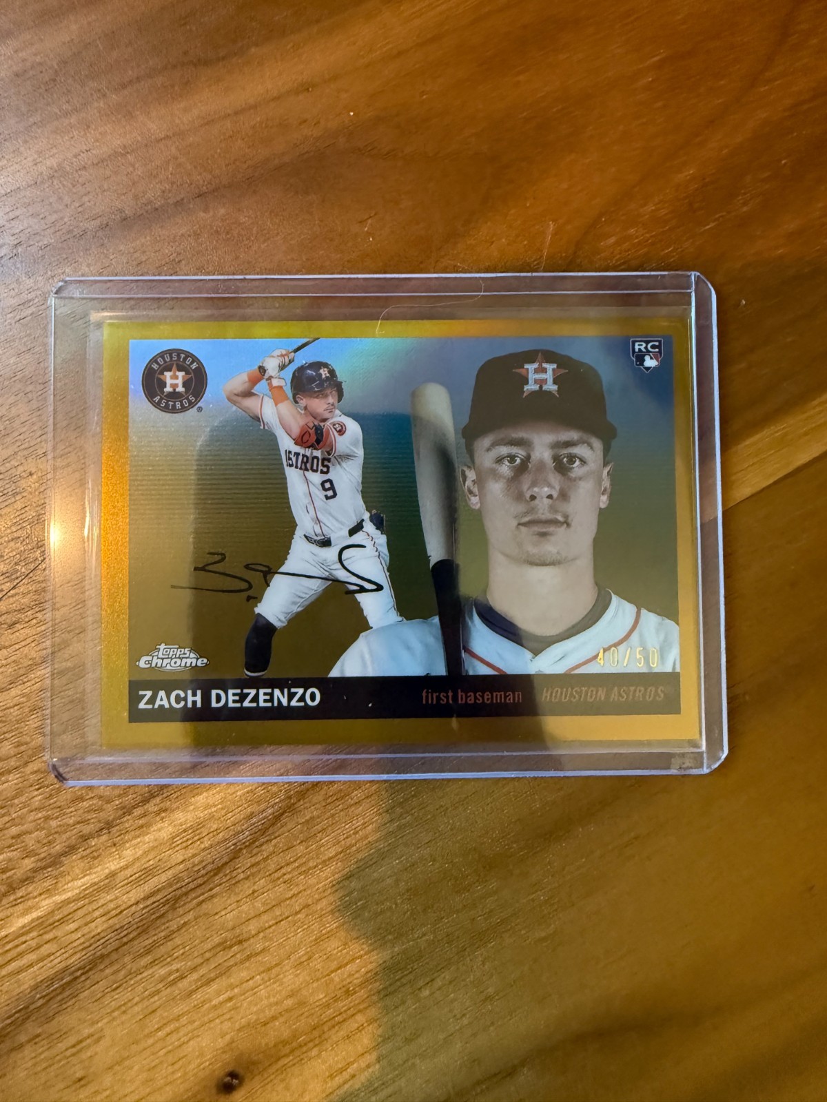 2025 Topps Chrome Platinum Zach Dezenzo Orange Wave Refractor /50 #249 RC Astros