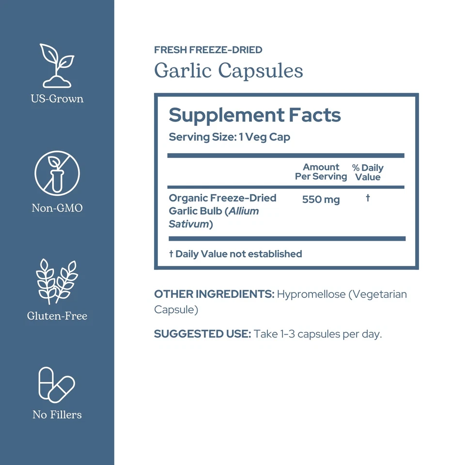 Hierba Ecléctica - Cápsulas Premium de Ajo Liofilizado | Salud Cardiovascular... Foto 2 de 4