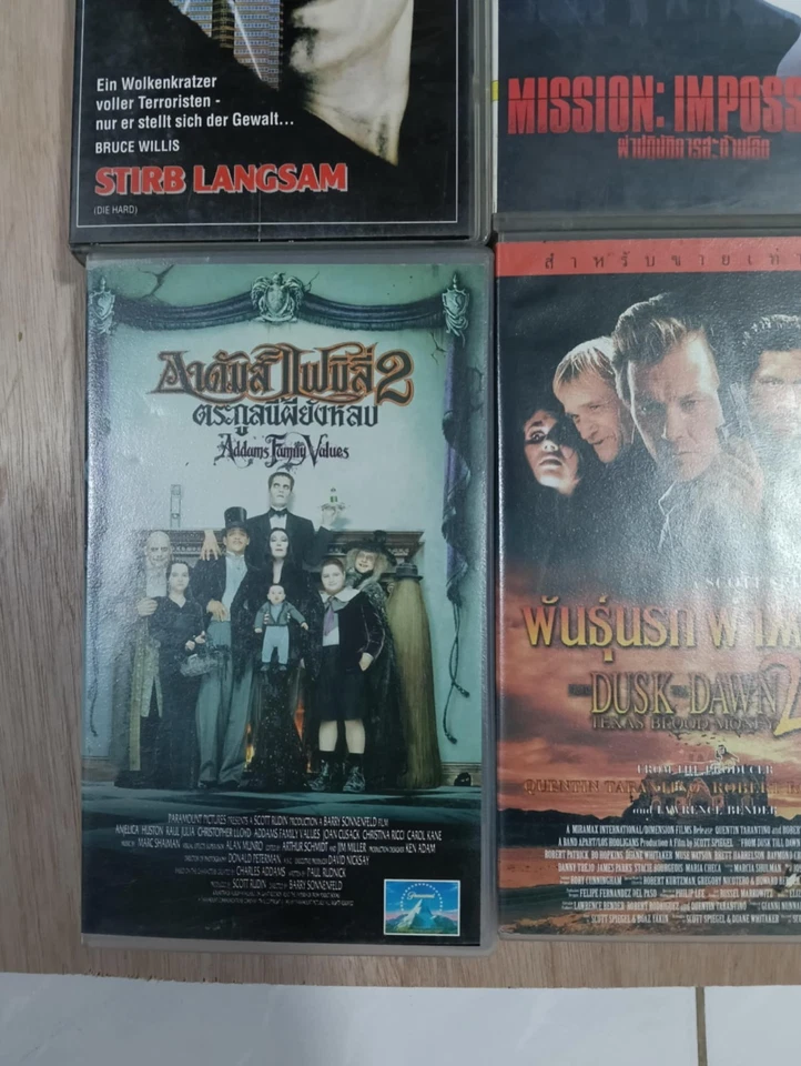 RARE Thai Subtitles VHS Lot 6 – Die Hard, Heat, Mission Impossible, Willow, Adda Foto 4 de 4