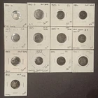 Lot Of 13 Low Grade / Cull Seated Liberty Half Dimes 1840-1872 In Priced Holders