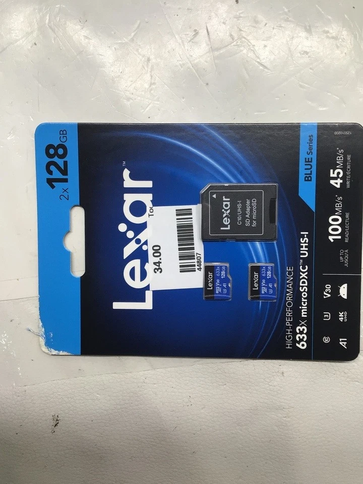 Lexar LSDMI128B2U6 High Performance Blue Series Microsdxc Memory Card Wit(44807) - Image 2 of 3