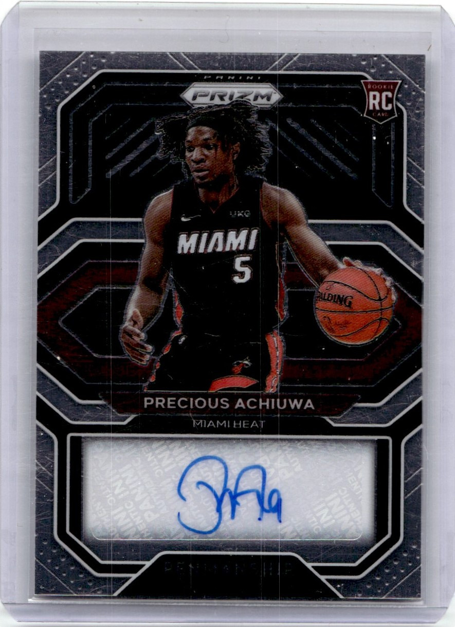 2020-21 Panini Prizm Rookie Penmanship Precious Achiuwa RC Auto Miami Heat
