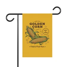 Golden Corn Garden Flag Banner, Farmhouse Decor, Outdoor Garden Flag, Summer Fal