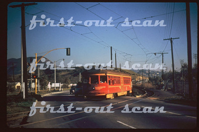 R DUPLICATE SLIDE - Pacific Electric PE 5140 Trolley Electric Cahuenga Blvd