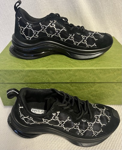 NWT Gucci Run sneakers , Tela Retiro Mesh Crystal Suede. Cyber Sale! - Picture 9 of 18