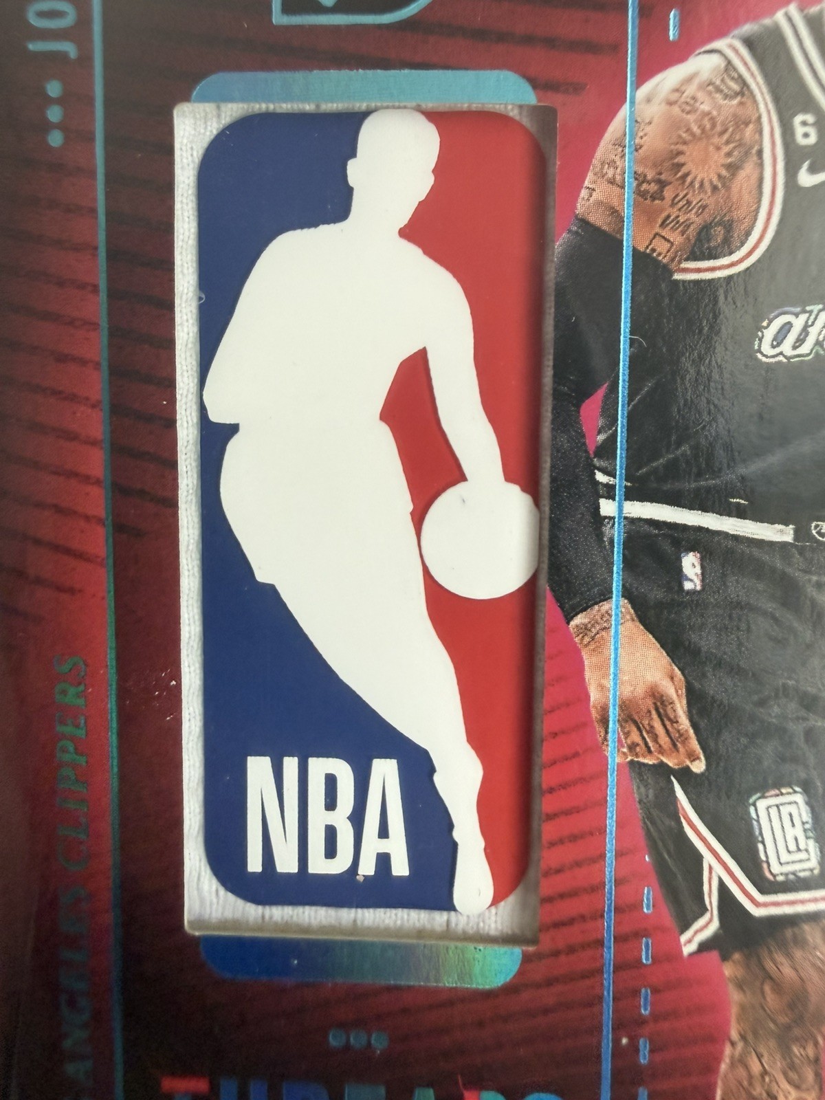 2024-2025 Panini Silhouette John Wall Game Used Logoman Patch 1/1 - Clippers 🔥  view 4