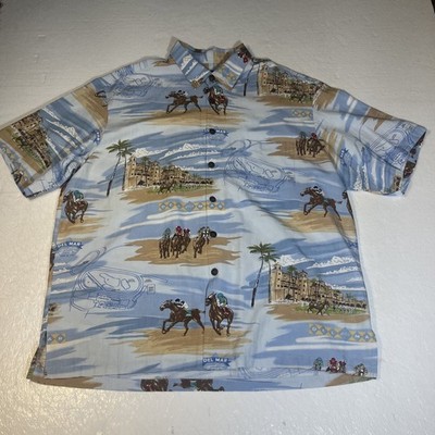 Kahala Del Mar Horse Race Hawaiian Shirt Cool As Ever Size XXL