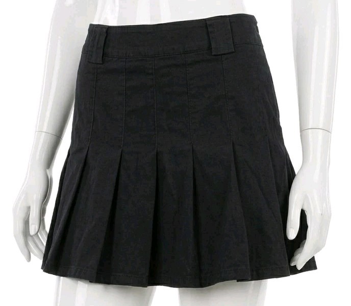 Poster Girl Dollskill Women's Pleated Skirt Solid Black Short XL