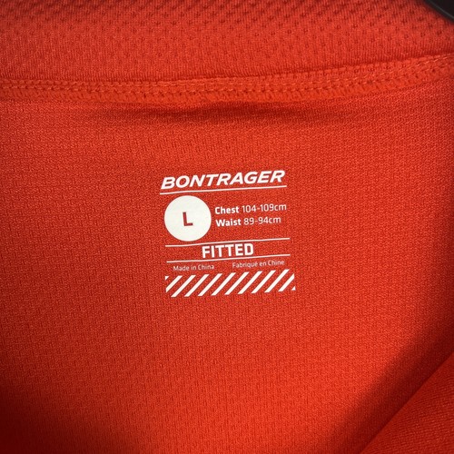 Bontrager Men’s Cycling Jersey Shirt Size L Fitted Red Short Sleeve Zip Up - Picture 3 of 10