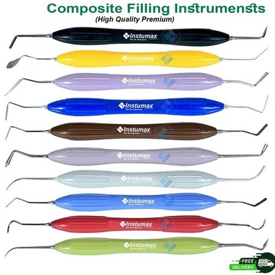 Set of 10 LM Arte Composite Filling & Restorative Instrument Silicone Handle