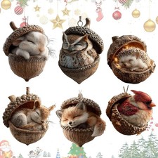 Forest Animal Acorn Ornaments   Cozy Forest Christmas Ornaments, 2026 New Pine