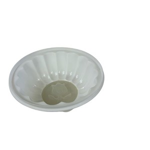 Vintage Tupperware White Round Jello Gelatin Mold Heart Tree Flower Patterns