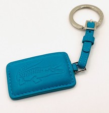 LACOSTE KEYRING KEY FOB Bag Charm Vintage L21 Croc Slg 4 Turquoise NEW
