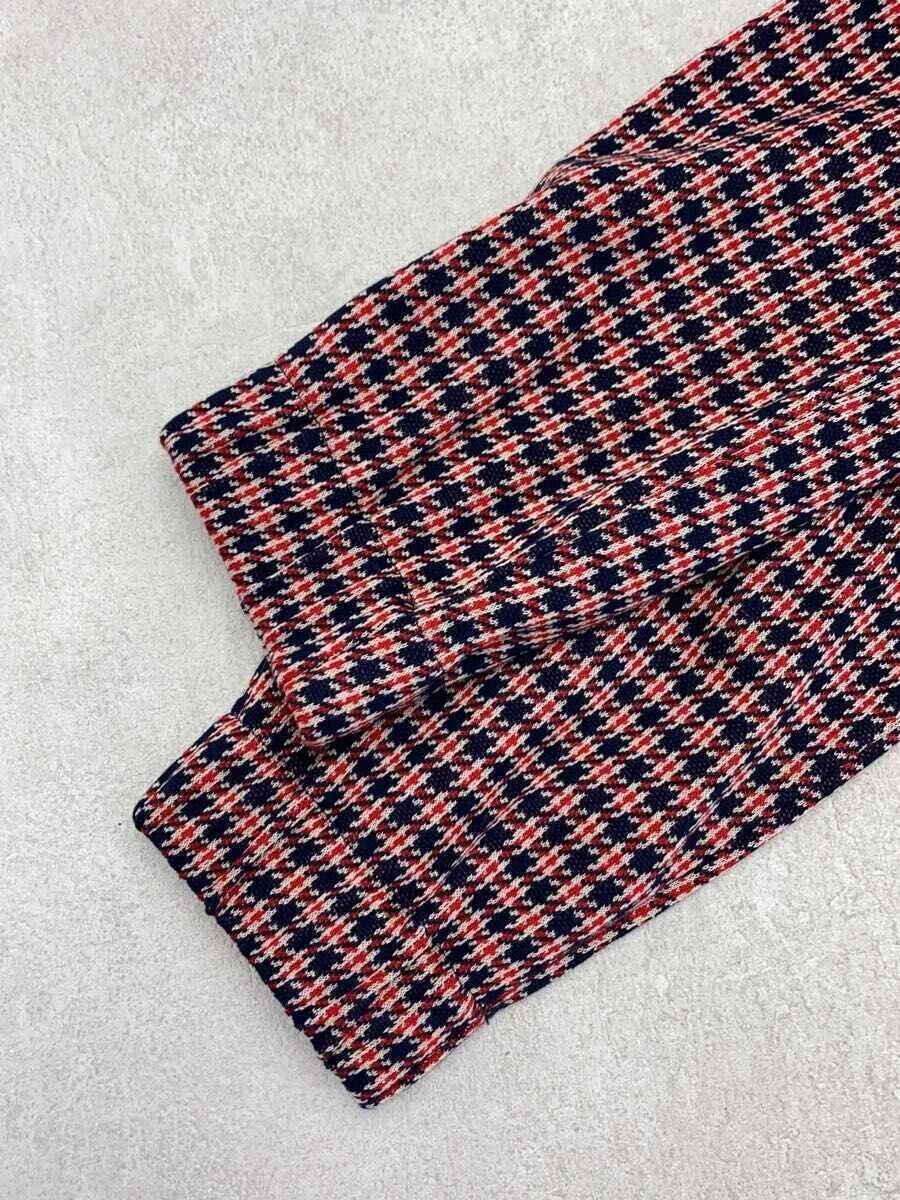 GUCCI Giacca donna blusa cotone rosso fantasia all over taglia 10 #EF AAA