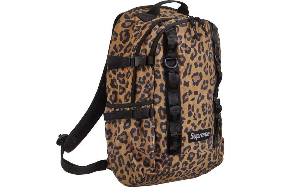 Mochila Supreme FW20 con estampado de leopardo para hombre nueva nunca usada Foto 2 de 4