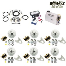 Trailer Electric Over Hydraulic 7000 Lbs. Integral Disc Brake Kit 3 Axles Trailer Electric Over Hydraulic 7000 Lbs. Integral Disc Brake Kit 3 Axles