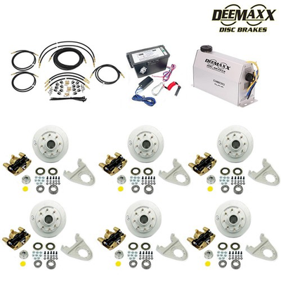 #ad Trailer Electric Over Hydraulic 7000 lbs. Integral Disc Brake Kit 3 AXLES $3084.99