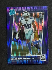 NAHSHON WRIGHT RC 2021 Donruss Optic Rated Rookie Purple Shock Parallel #285