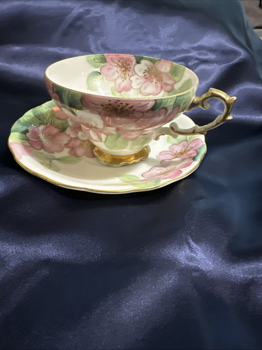 Vintage Chubu China Cup & Saucer Hand Painted Cherry Co. Delicate Dogwood Design - Picture 1 of 10