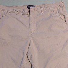 American Eagle Outfitters Men's Beige Stretch Twill Chino Flat Front Pants 38W