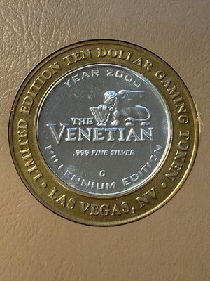ラスベガス $10 シルバーストライク VENETIAN 2000 VENETIAN LAS VEGAS NV $10 CASINO STRIKE .999 SILVER 1ST