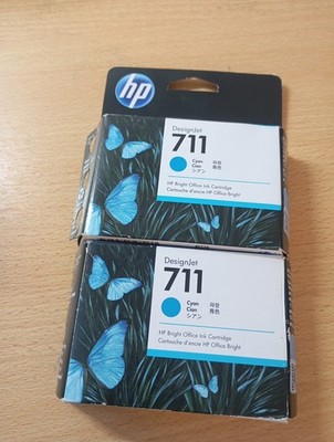 2 Stück HP DesignJet 711 Patronen  Cyan !!!!! MHD 08.2021 !!!!! 