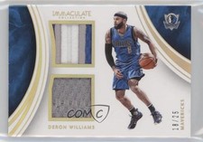 2015-16 Panini Immaculate Dual Memorabilia Prime 18/25 Deron Williams #28 3m8