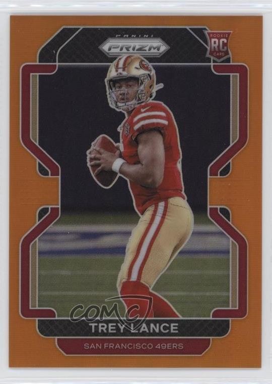 2021 Panini Prizm Rookie Orange Prizm 94/249 Trey Lance #333 Rookie RC