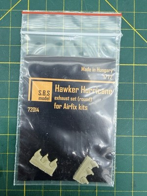 SBS Model 1/72 Hawker Hurricane Exhaust Set Round Upgrade 72014 For Airfix Kit