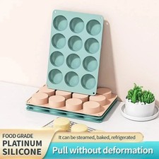 Silicone Muffin Cupcake Trays Moulds 12 Cups Bakeware Moulds Non Stick