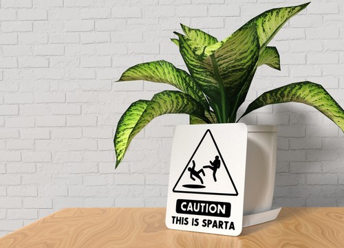 Precaución This Is Sparta | Cartel divertido para el hogar u oficina - Imagen 3 de 4