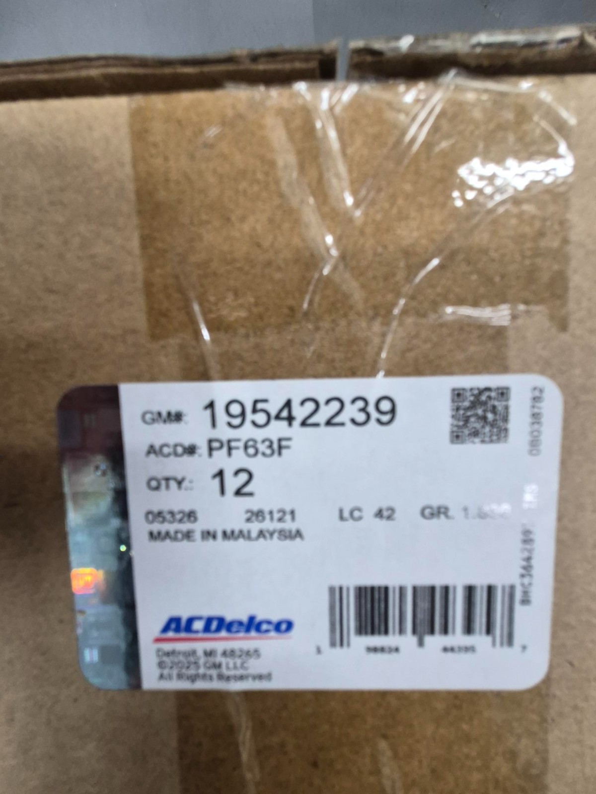 신형 엔진 오일 필터 AC Delco PF63A PF26 PF63F 대용량 케이스 (12개입) OEM PF6 2