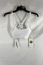 Vuori Women's Yosemite Bra White Strappy Back Athletic Sports Bra Sz XS NWT