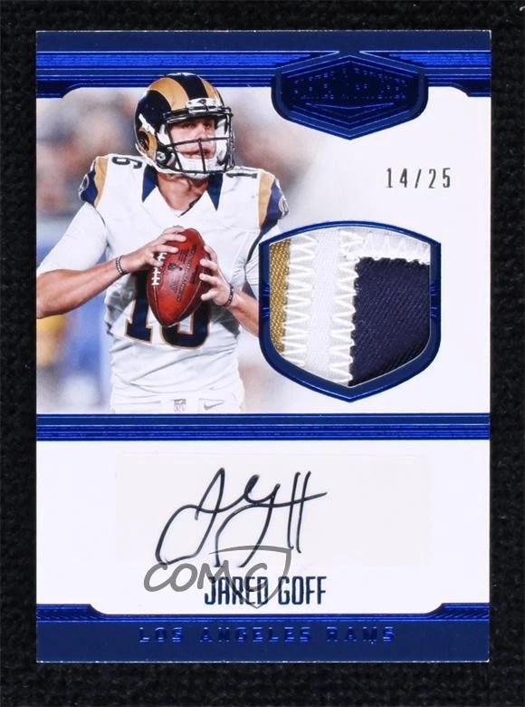 Jared Goff Panini Plates & Patches Rookie Patch Autograph #8 Base