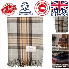 Durable 100% Wool MacKellar Tartan Blanket - Perfect for Outdoor Adventures
