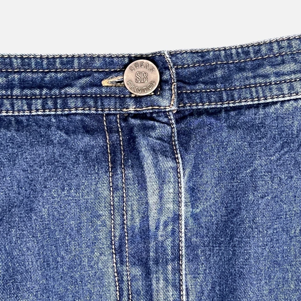 Falda Vaquera Susan Bristol Talla 14 Suave Recta Midi Larga Cottagecore De Colección Foto 4 de 4