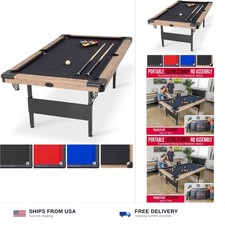GoSports Billiards Game Table - Foldable Design, Includes Full Set of Pool Ba...