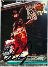 Stacey Augmon signed 1992-93 Fleer Ultra Dunk '15 Certified On Card Auto #215