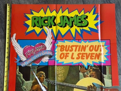 RICK JAMES Vintage Poster Bustin' Out Of L Seven Promo 1979 Funk