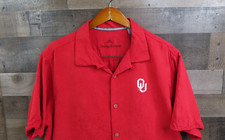 Oklahoma Sooners Shirt Mens XL Red Tommy Bahama NCAA Football Silk Button Up