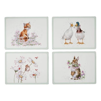 Wrendale Designs 4-teiliges Tisch-Set Wiesenbewohner - Bild 1 von 4
