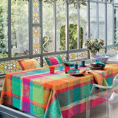 Garnier Thiebaut Mille Dentelles Floralies Jacquard Tablecloth 71x71 France